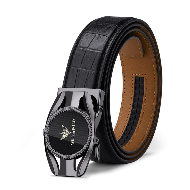 Men's Hollow Skeleton Dual-Calendar Precision Watch – back view