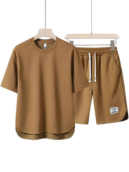 Men's Ice Silk Short-Sleeve Loungewear Suit – side view