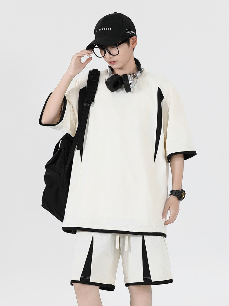 Men’s High-End Summer Leisure Set: Short Sleeve Top and Shorts