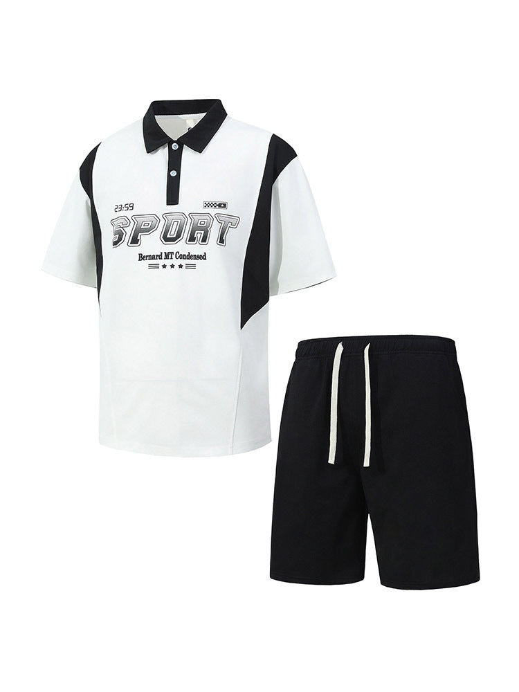 Men's 2026 Summer Fashion Set: Polo/T-Shirt and Shorts