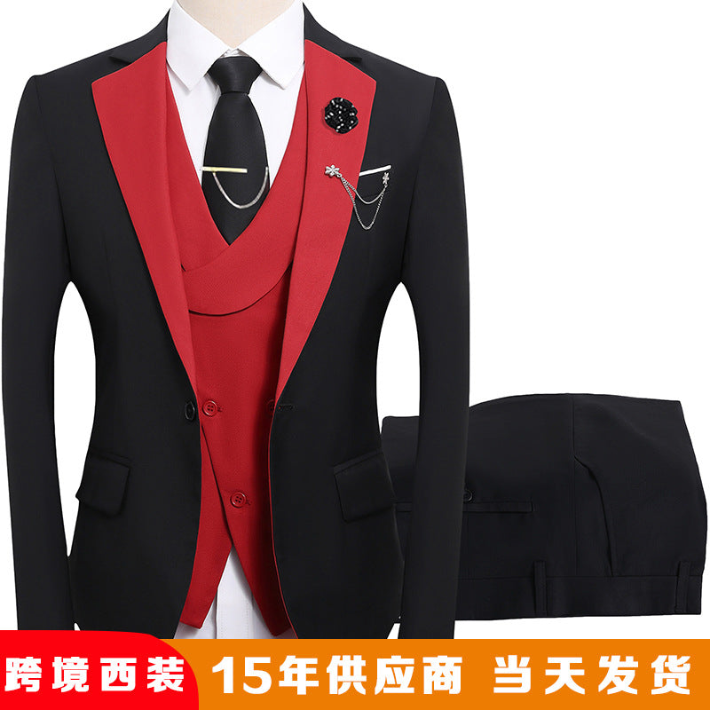 Men’s High-End Three-Piece Wedding and Formal Suit