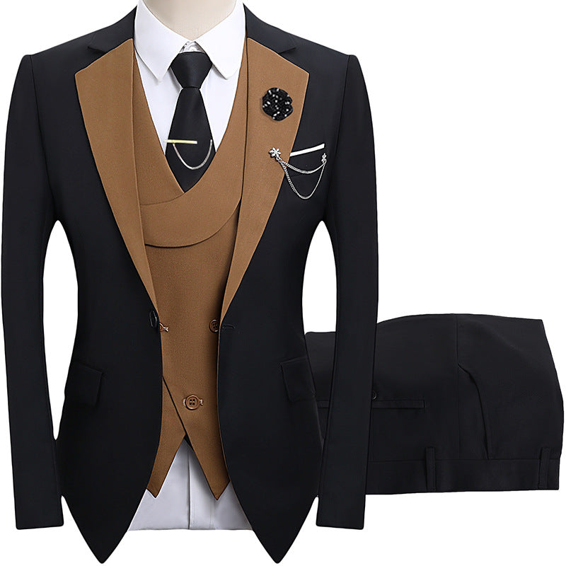 Men’s High-End Three-Piece Wedding and Formal Suit