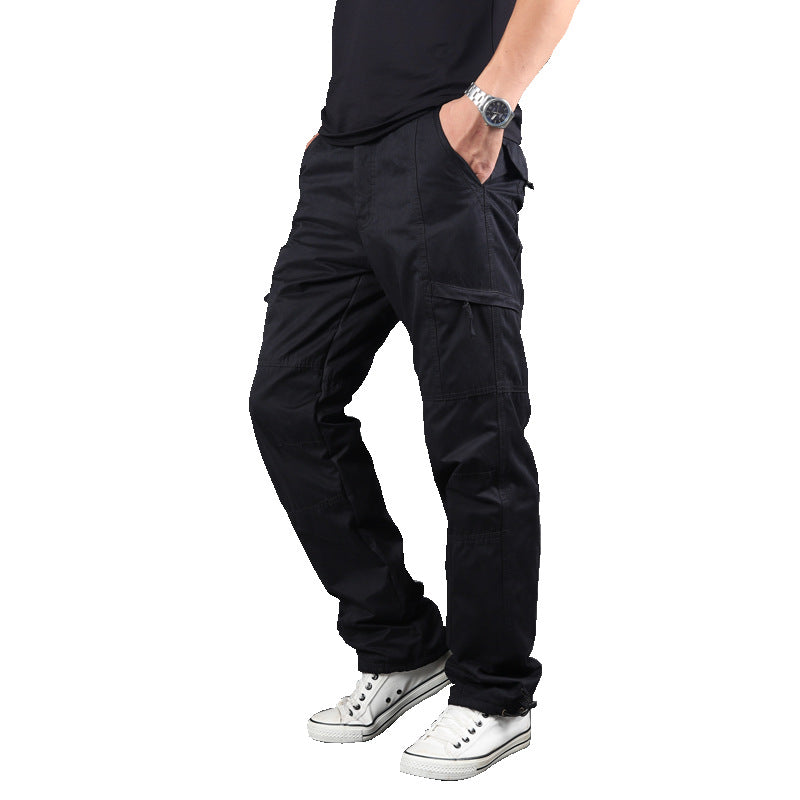 Men’s Thickened Fleece-Lined Waterproof Winter Cargo Pants