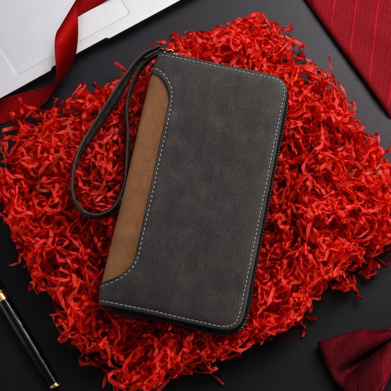 Men’s Multifunctional Large Capacity Leather Clutch Wallet