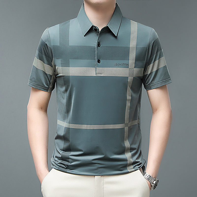 Men’s Summer Business-Casual Short-Sleeved Polo Shirt