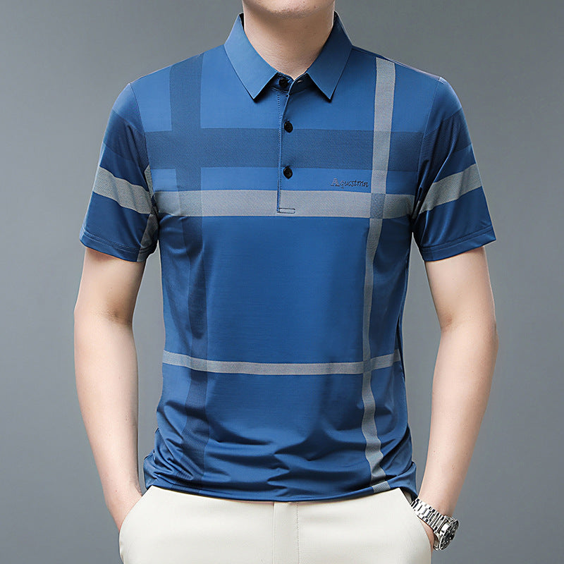 Men’s Summer Business-Casual Short-Sleeved Polo Shirt