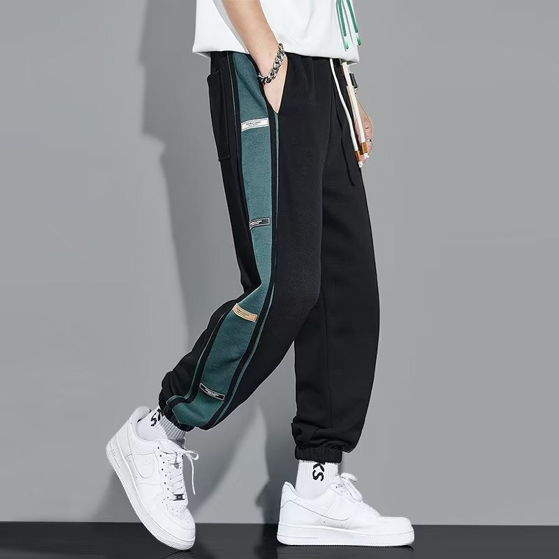 Men’s Autumn/Winter Fleece-Lined Loose Sports Trousers