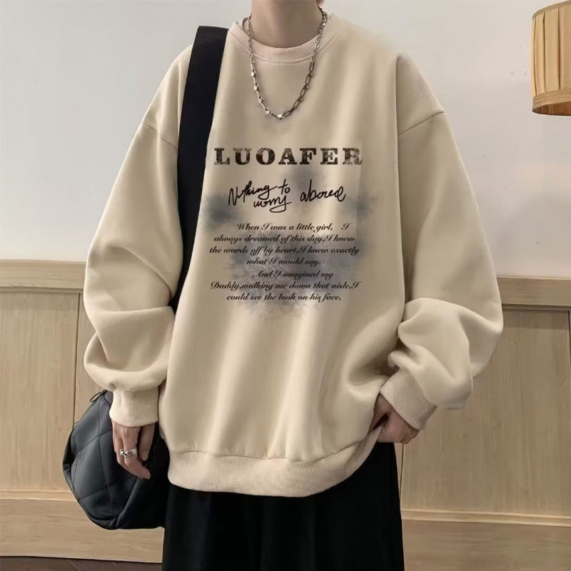 Men’s Autumn/Winter Fashion Brand Printed Round-Neck Sweatshirt