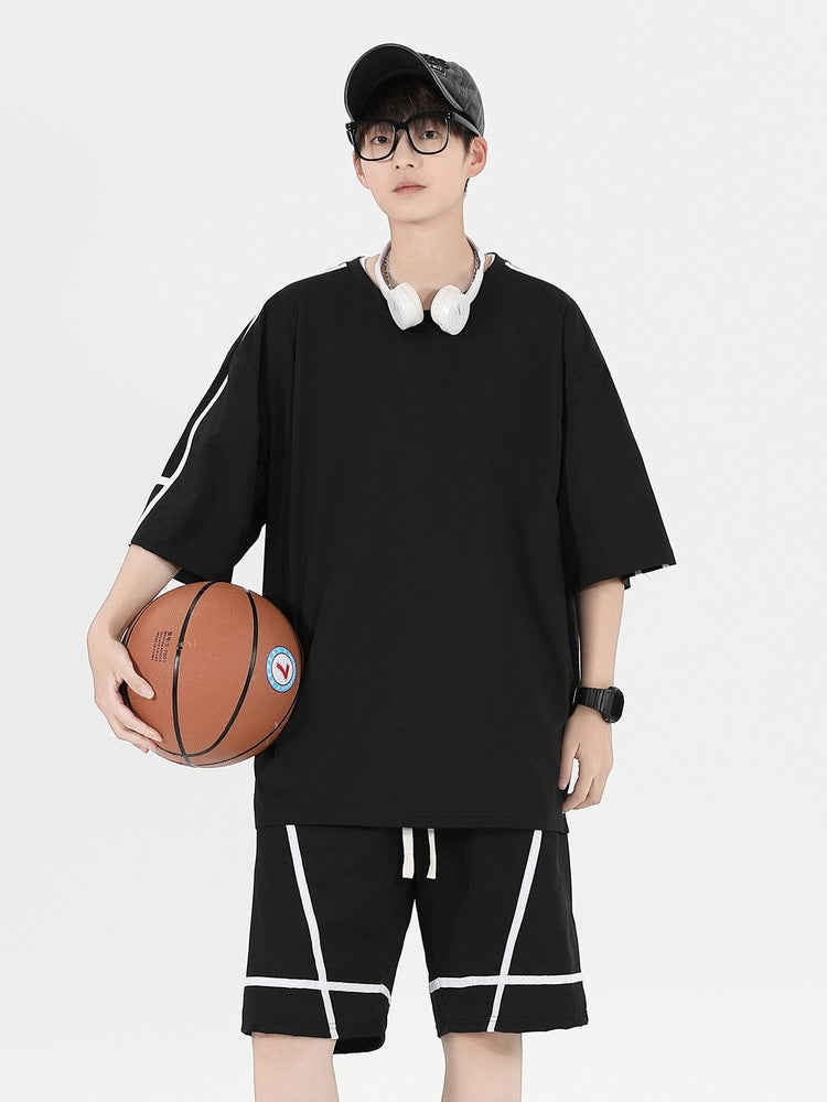 Men’s Summer Relaxed Performance T-Shirt and Shorts Set