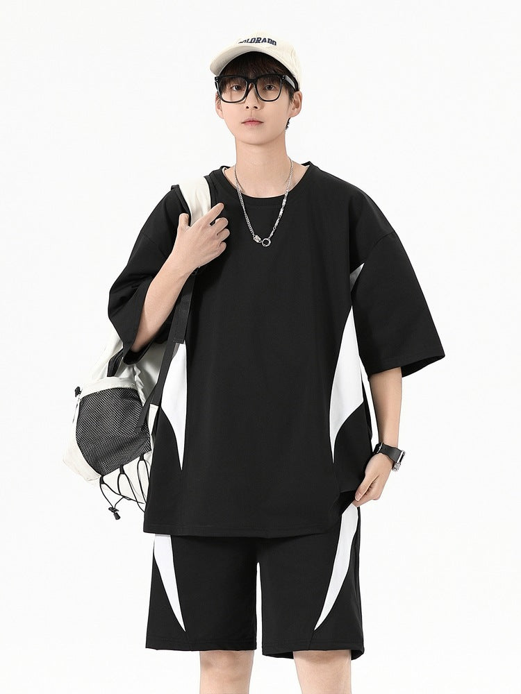 Men’s Color-Block Relaxed Summer Performance Sportswear Set