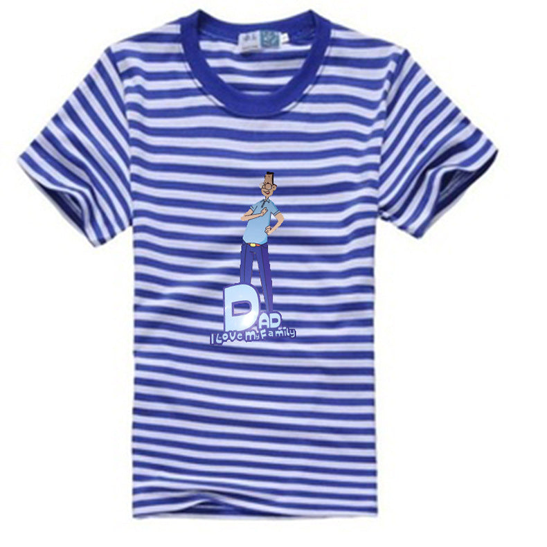 Men’s Slim Fit Striped Crew Neck Cotton T-Shirt