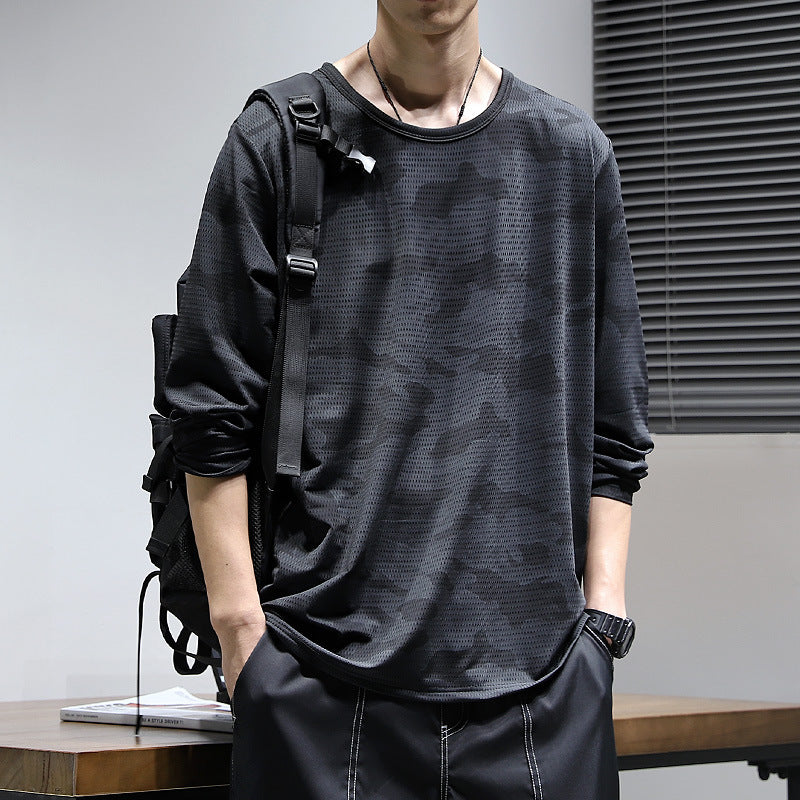 Couple's Ice Silk Long-Sleeve Loungewear Suit – texture detail