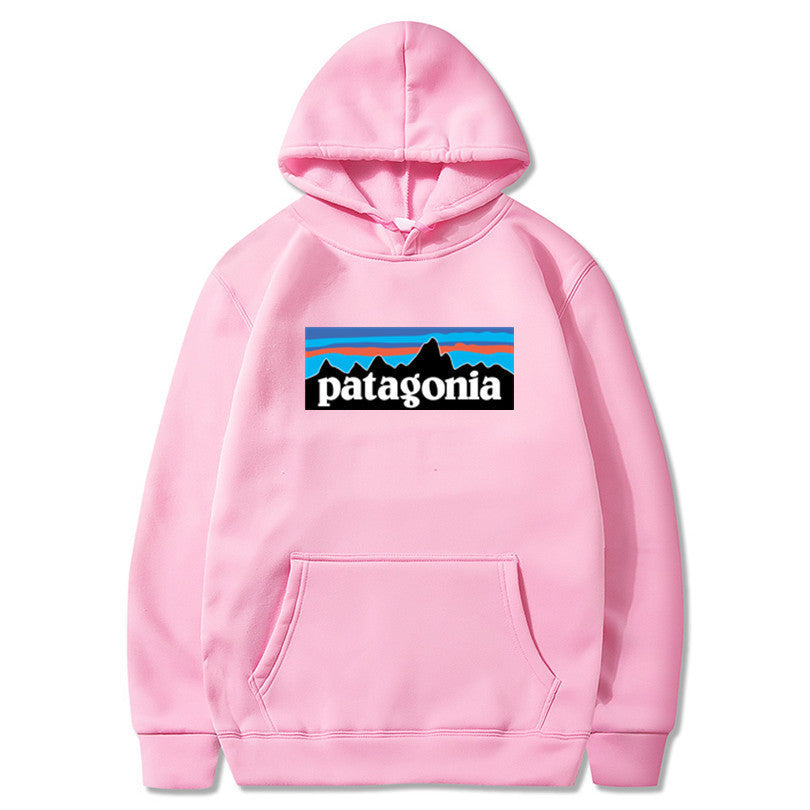 Unisex European & American Style Mountain Print Thickened Hoodie