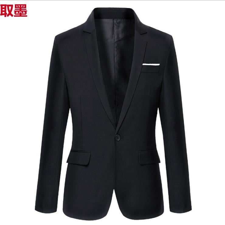 Men’s Slim-Fit Tailored Blazer in Premium Midnight Black