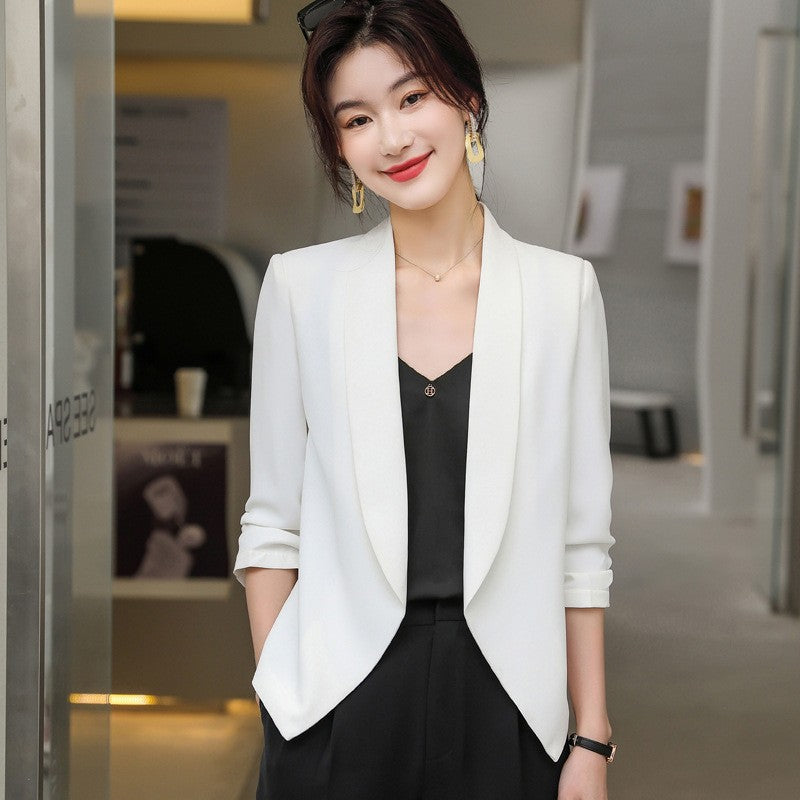 White Suit Elegant White Tailored Blazer with Minimalist Design