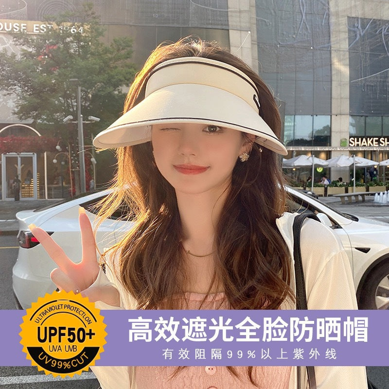UPF 50+ Wide Brim Sun Hat with Breathable Open-Top Design