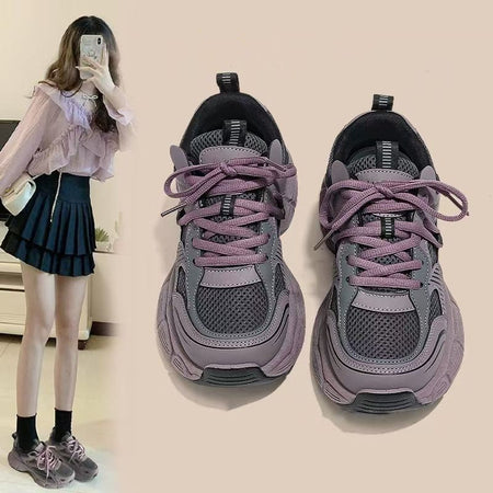Lightweight Mesh Shoes with Breathable Chunky Sole