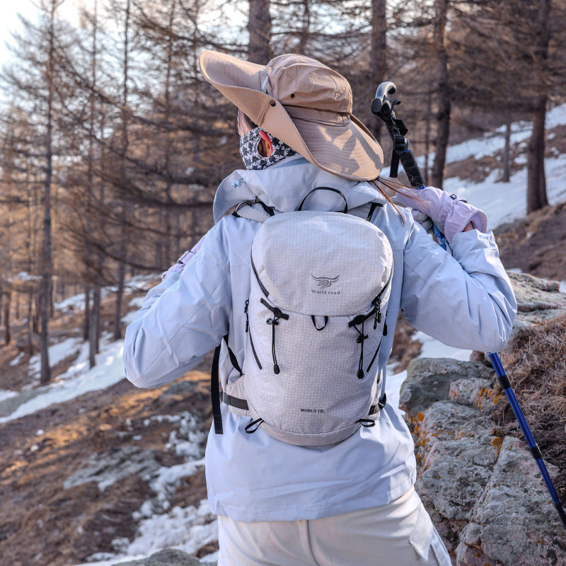 White Technical Ripstop Lightweight Mountaineering Backpack