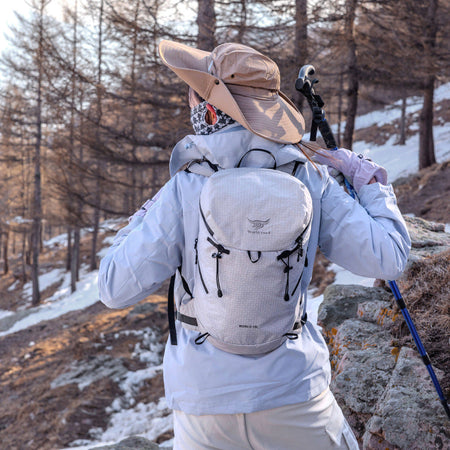White Technical Ripstop Lightweight Mountaineering Backpack