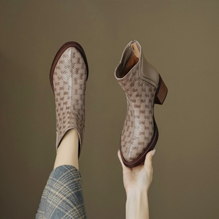 Matte Leather Platform Martin Boots with Sculpted Rubber Sole