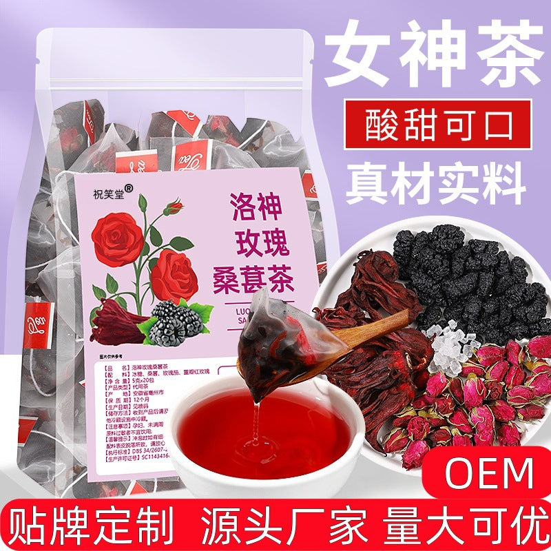 Mulberry Rose and Roselle Botanical Fruit Tea Blend