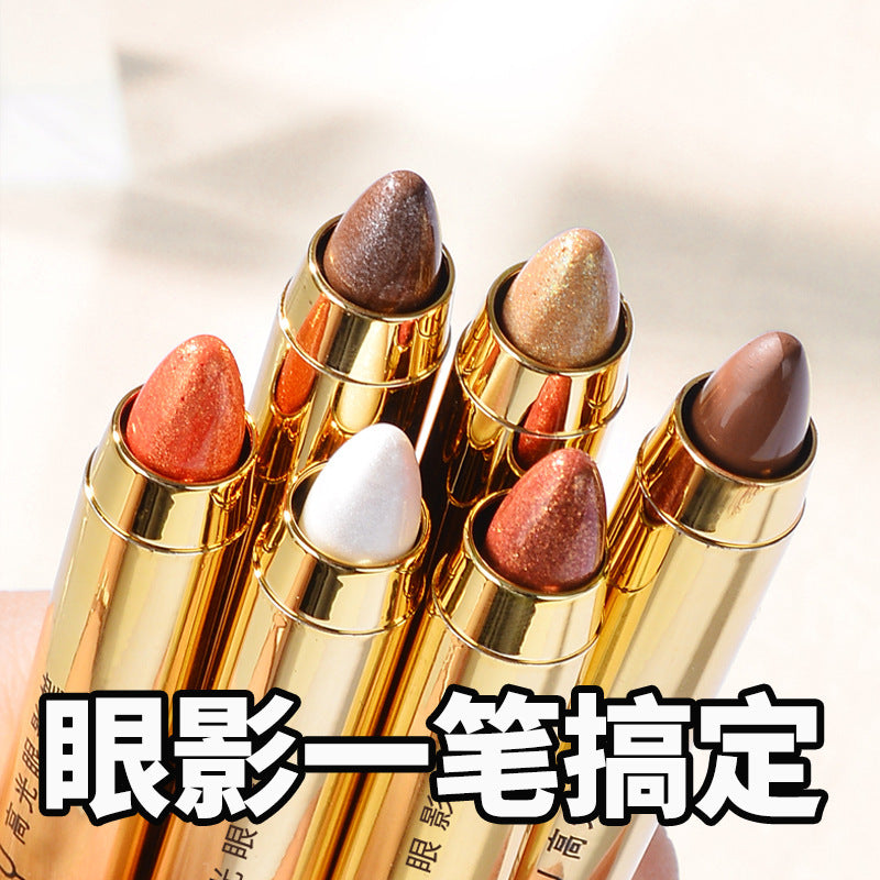 Title: Dual-Ended Silkworm Highlight and Contour Eyeshadow Stick
