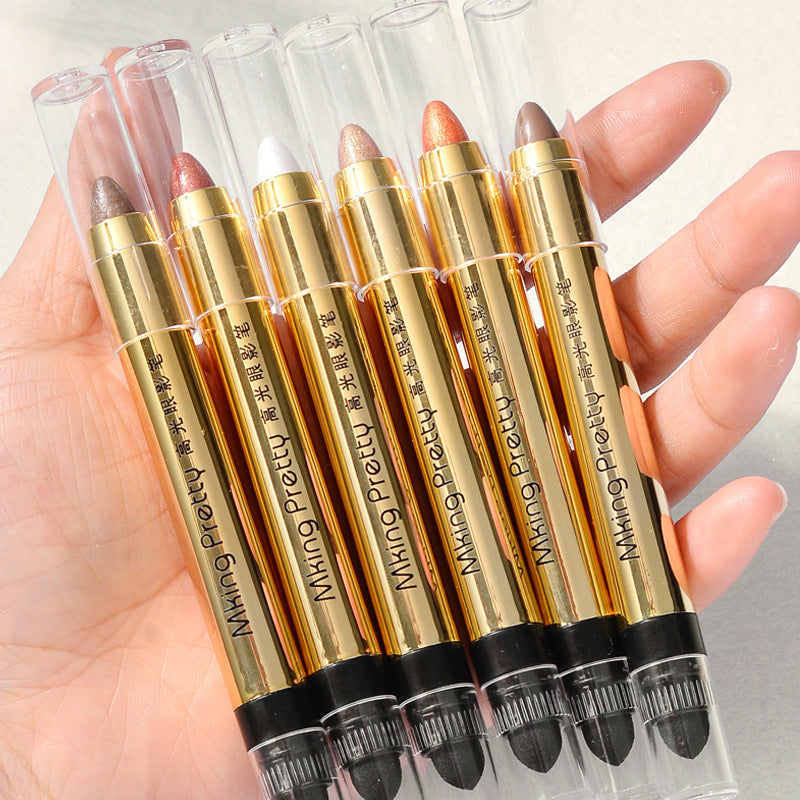 Title: Dual-Ended Silkworm Highlight and Contour Eyeshadow Stick