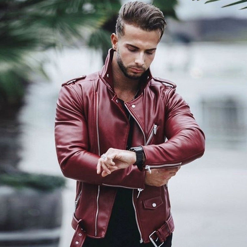The Noir Commando Moto Jacket | Heavy-Craft Belted PU Leather