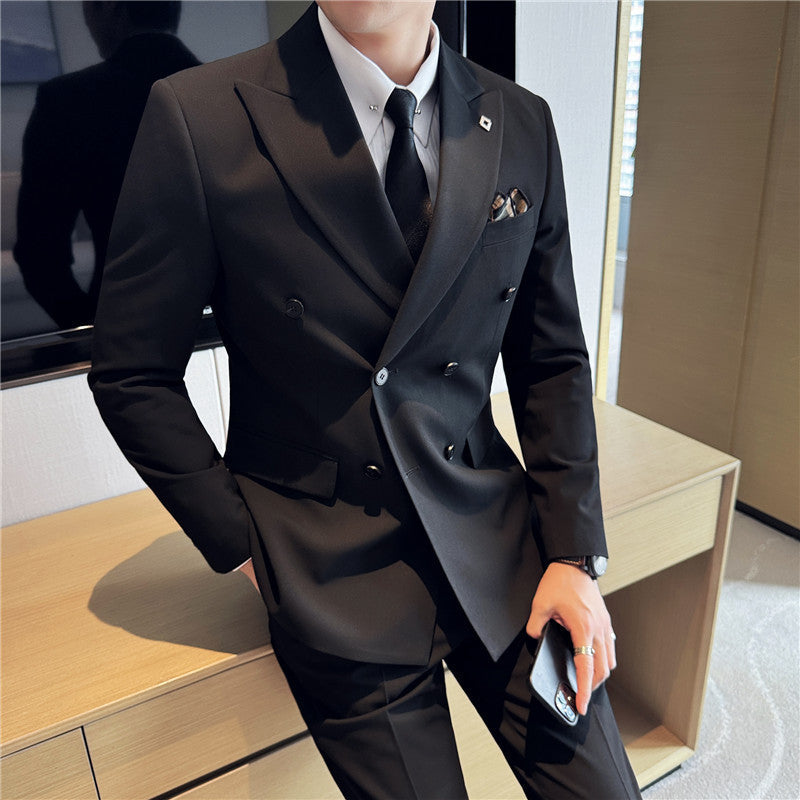 he Executive Heritage Three-Piece Suit | Classic Double-Breasted