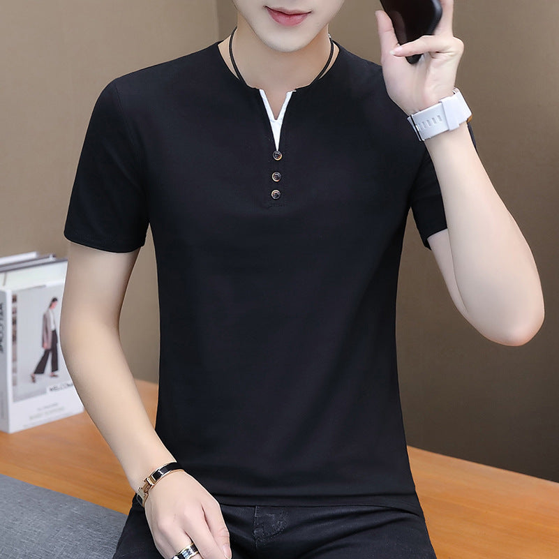 The Sculpted V-Neck Essential | 2026 Men's Slim-Fit Summer Tee