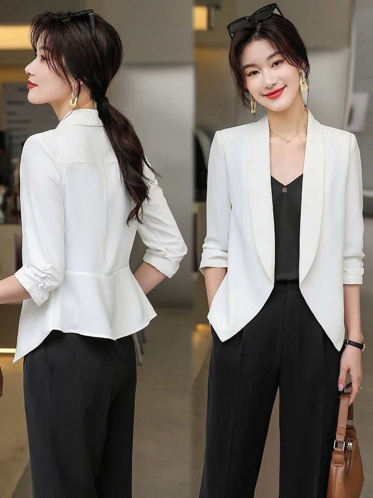 Khaki Suit The Aero-Chiffon Ethereal Blazer | Summer Sun-Protective Short Cardigan