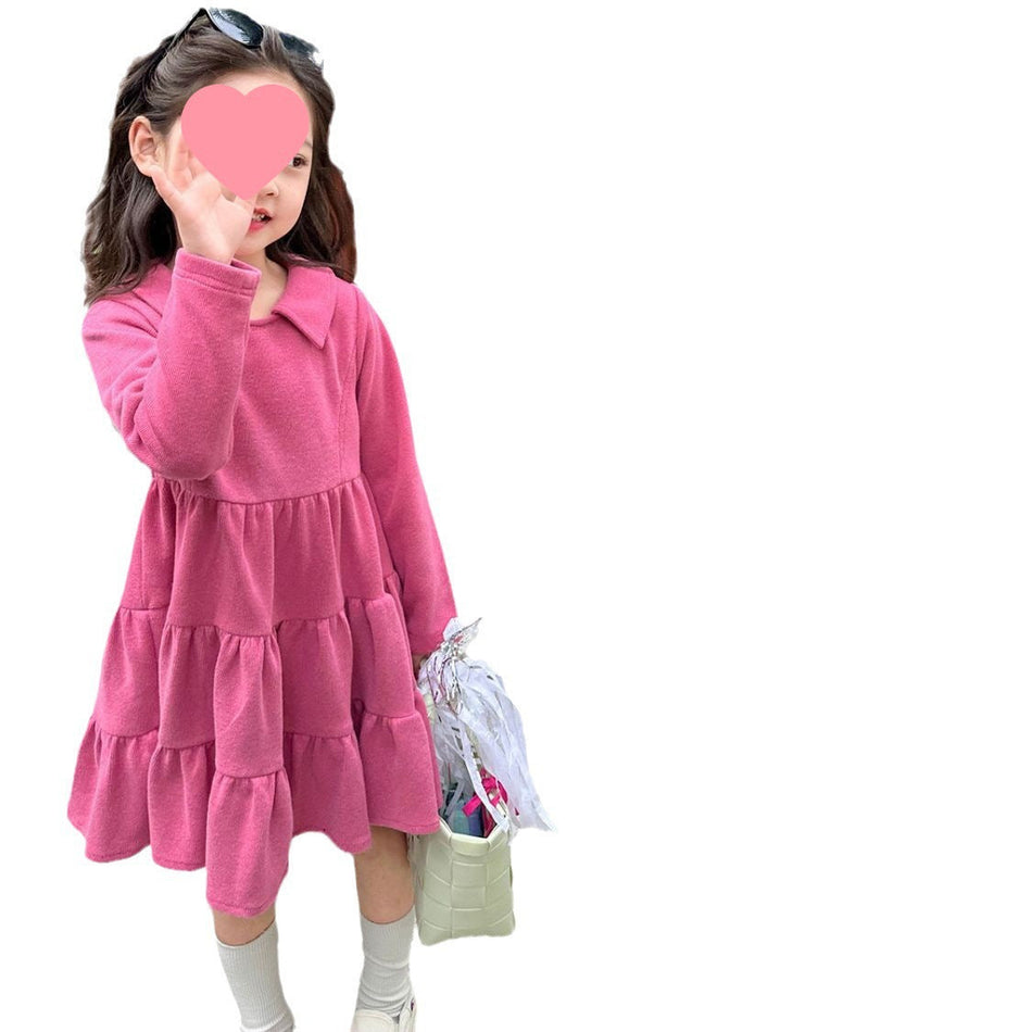 Red girls princess summer dress for casual and seasonal wear