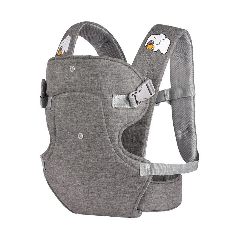 Gray multi-functional baby waist stool | ergonomic dual-use carrier for kids everyday wear