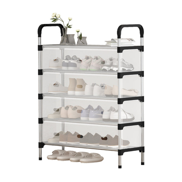 Multi-Tier Integrated Shoe Cabinet with Protective Dust Cover