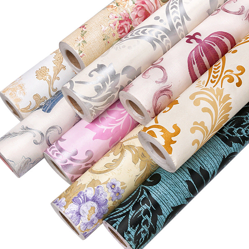 Self-Adhesive European Damask Wallpaper for Luxury Interiors