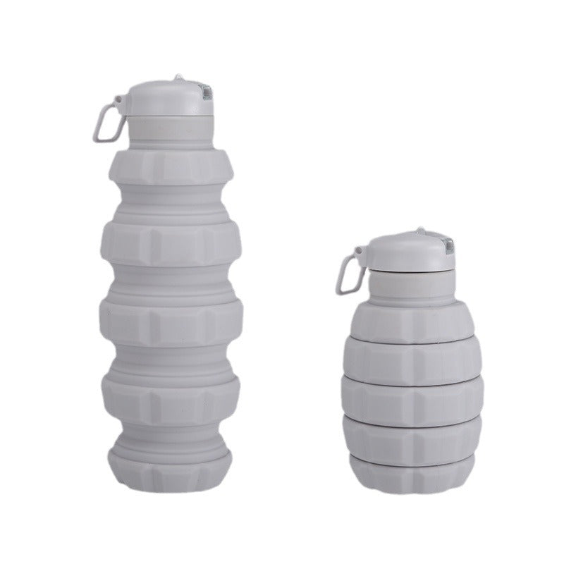 Green Foldable Food-Grade Silicone Travel Bottle for Outdoor Sports