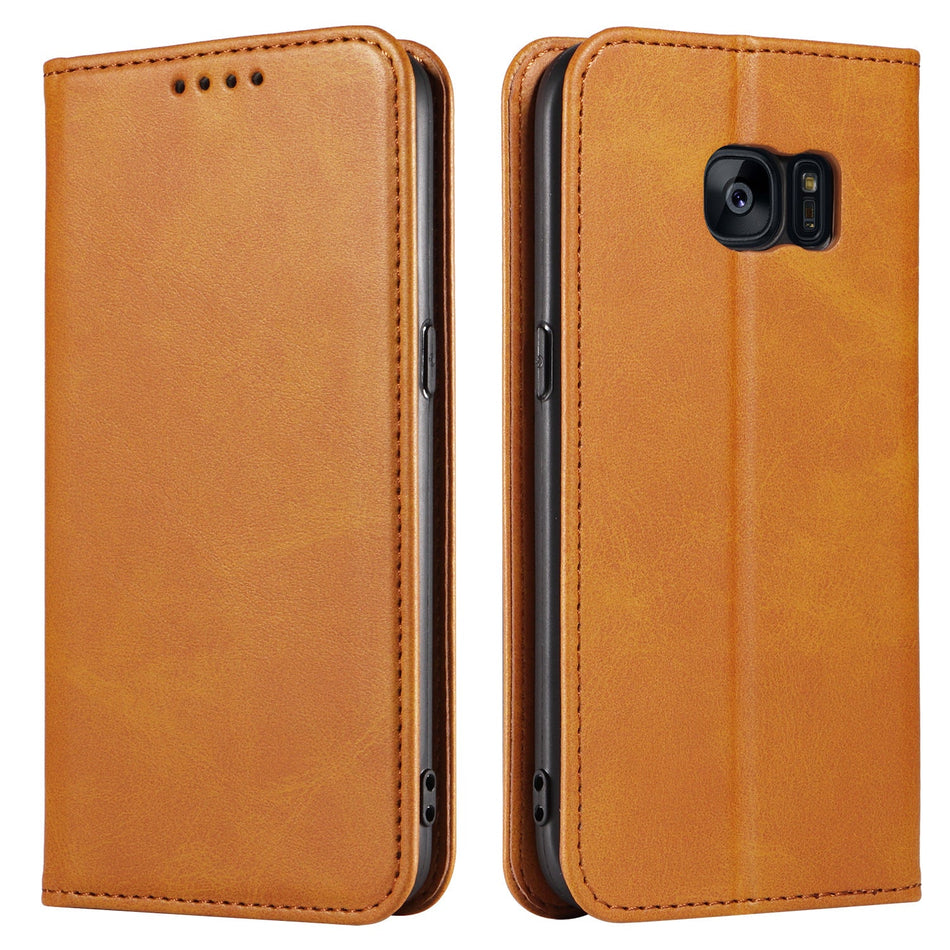 Premium Calf Pattern Leather Case for Samsung Galaxy S Series