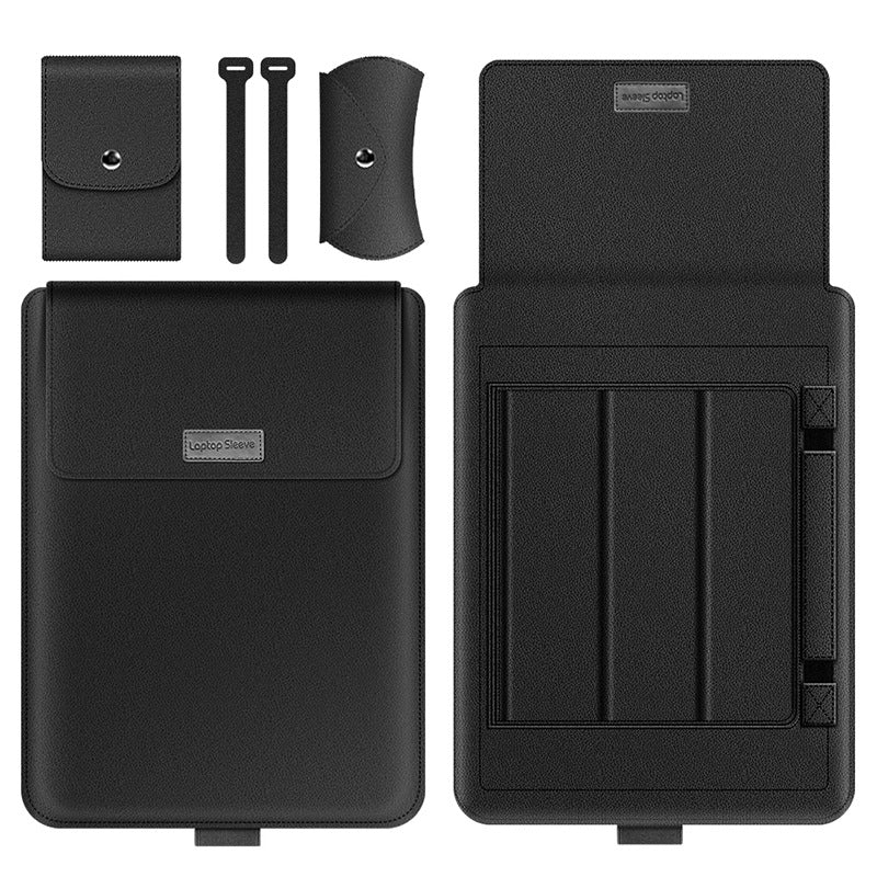 Refined Four-Piece Laptop Sleeve Set for MacBook and Lenovo – Black for 11 inch/12 inch Universal)
