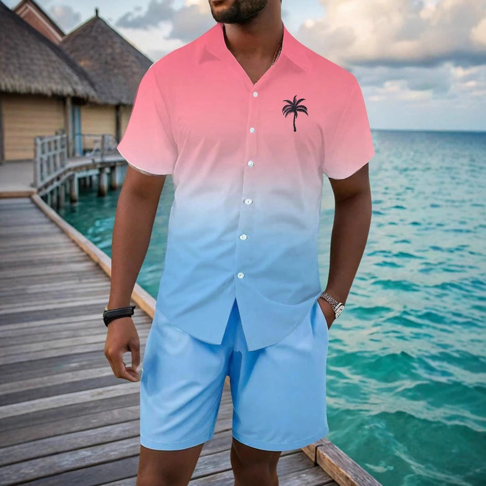 Men's Premium Summer Casual Shirt & Shorts Suit | Simple Fashion