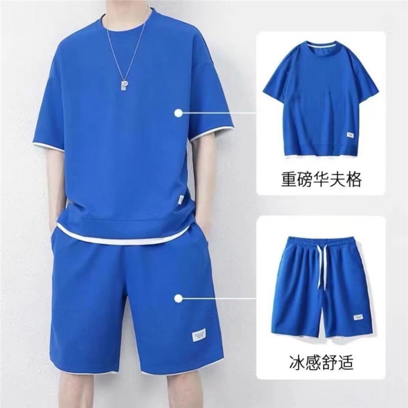Men's Classic Waffle Knit Summer Suit | Simple Fashionable Casual