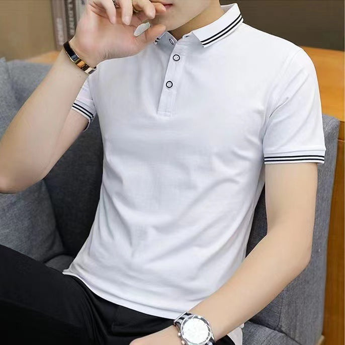 Men's Premium Stand Collar Business Casual Polo Shirt