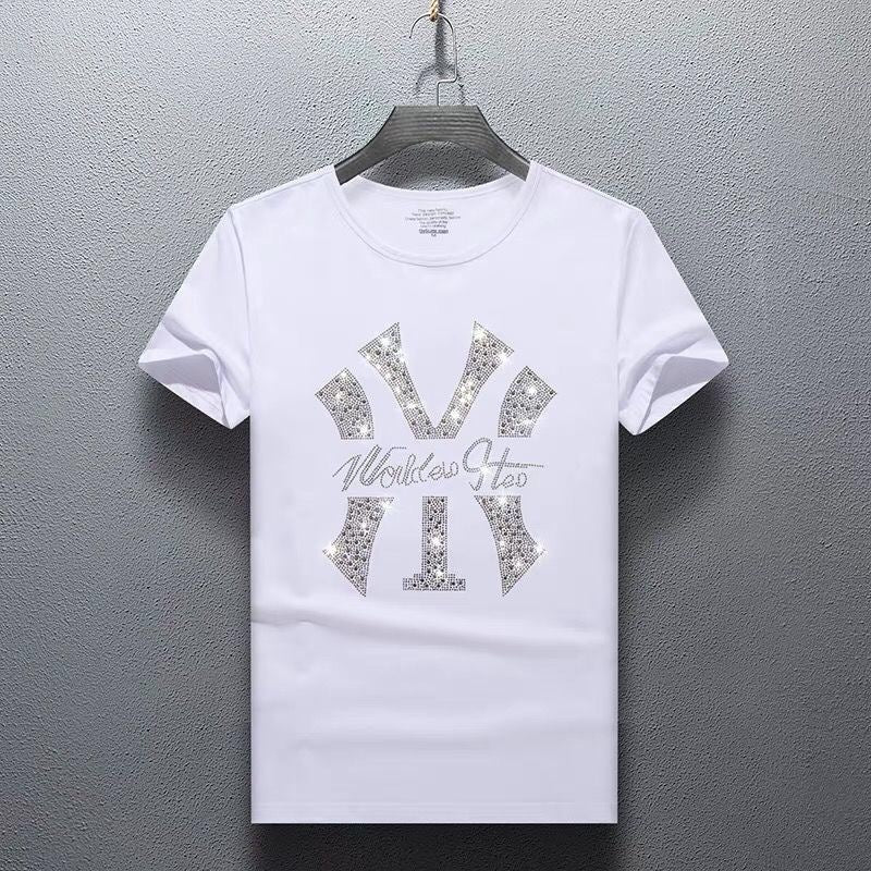 Premium Hot-Drilled Crewneck Summer T-Shirt