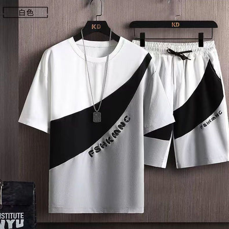 Striped Print Ice Silk Couple's Long-Sleeve Loungewear Set – texture detail