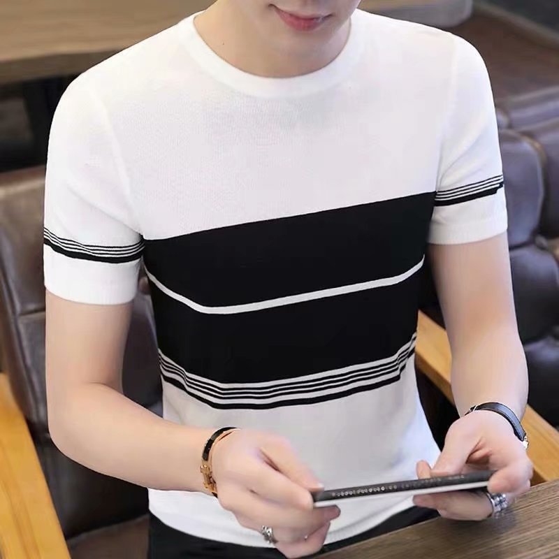 Men's Premium Slim Fit Striped Summer T-Shirt