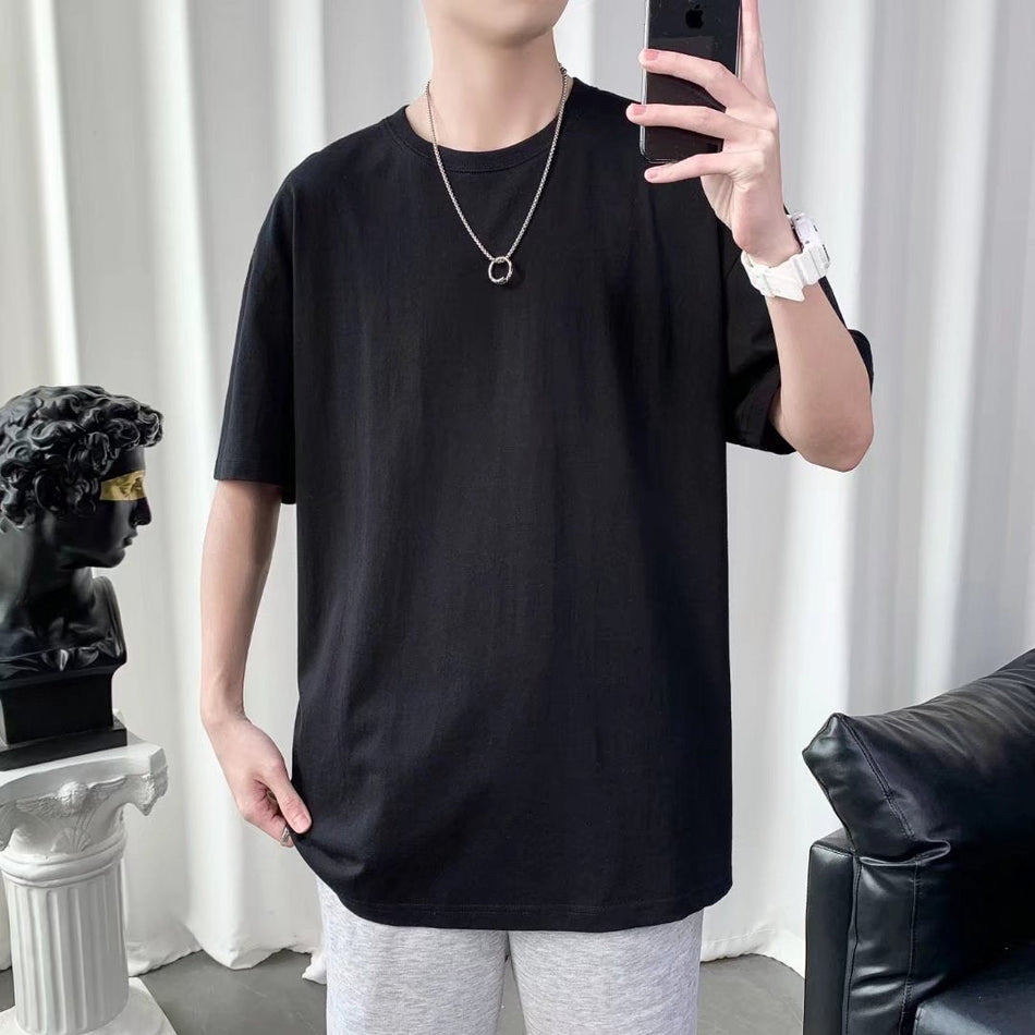 Men's Premium Loose Fit Minimalist Half-Sleeve T-Shirt