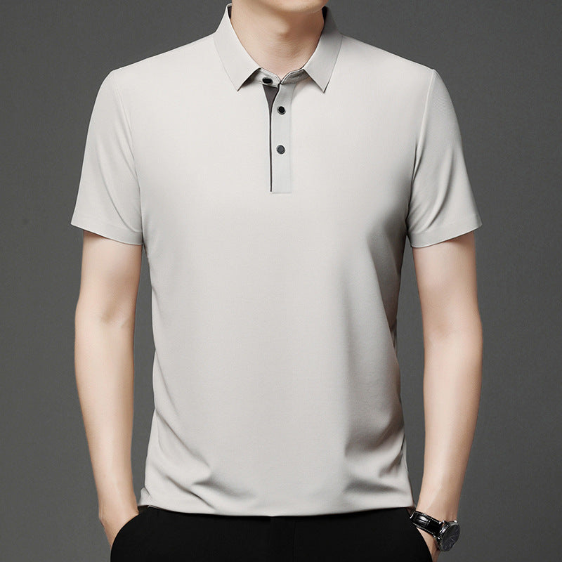 Men's Premium Ice Silk Business Casual Polo Shirt