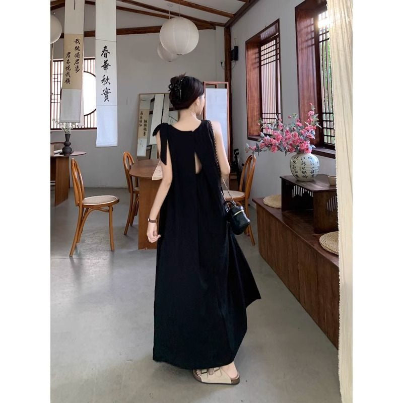 Sleeveless Backless Long Vacation Dress
