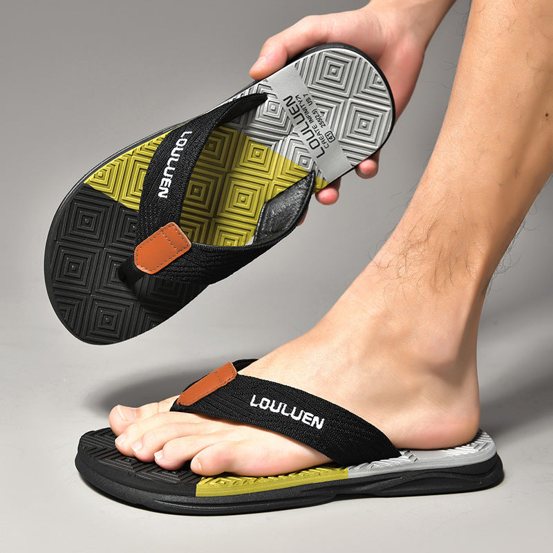 Premium Men's Non-Slip Rubber Beach Flip-Flops
