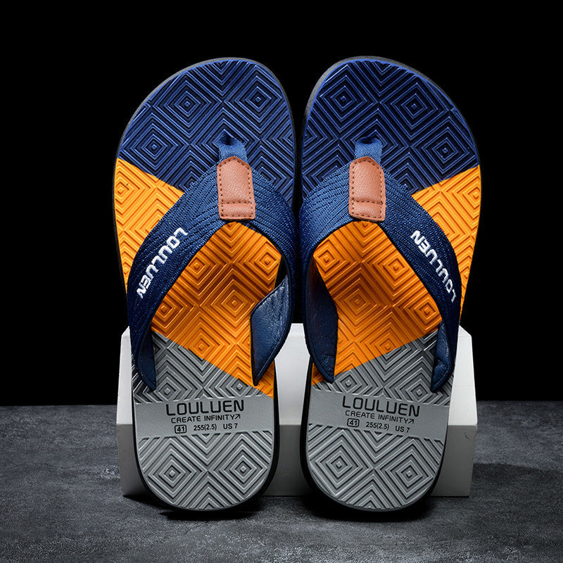 Premium Men's Non-Slip Rubber Beach Flip-Flops