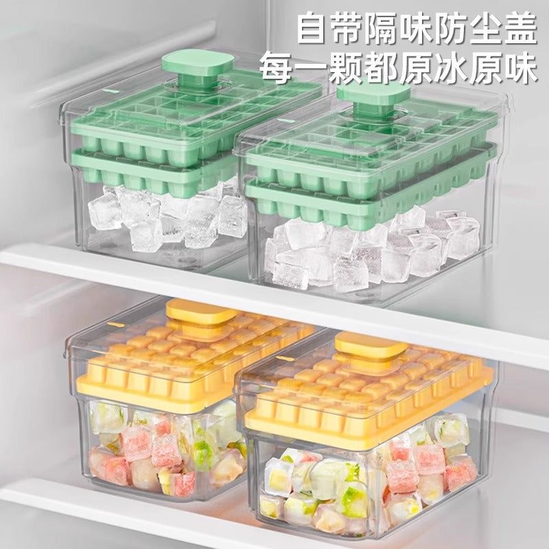 Food Grade Press Ice Cube Tray High Capacity Refrigerator Mold